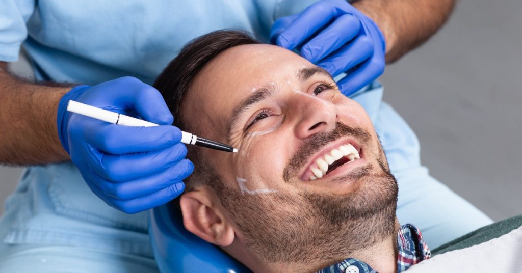 Operație estetică pentru un bărbat